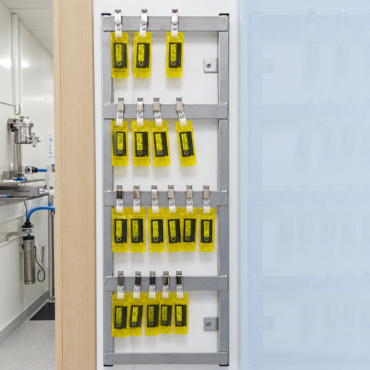 Edelstahl-Wandhalter für Dosimeter
